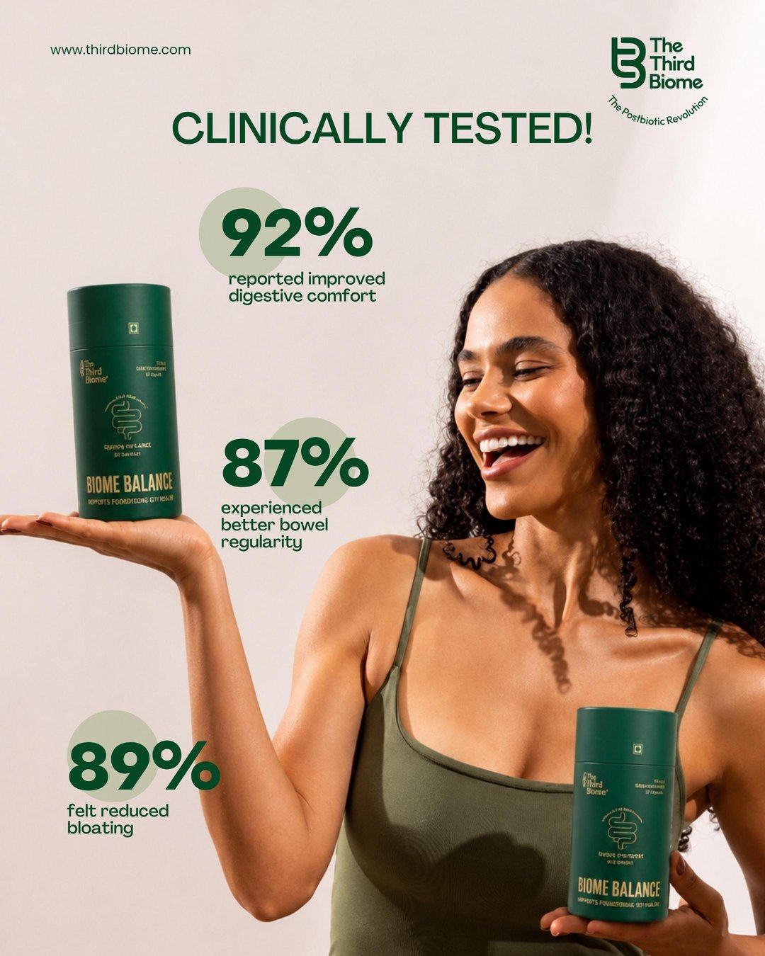 Third Biome Biome Balance postbiotic capsules, view 3